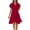 Wine, variant on Timegard Summer Dresses for Women Ruffle Short Sleeve V Neck Loose Ruched Irregularly Sundress