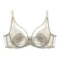 thumbnail image 4 of TSADFHJI Women's Thin Bra with Large and Small Push Up Women Bras 2 Piece Bras Women Bras Crotchless Women's Bras Sleep Nightgown & Nightshirt Green 34, 4 of 4