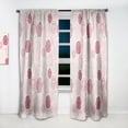 thumbnail image 2 of Designart 'Roses Retro Pattern' Mid-Century Modern Curtain Panel, 2 of 5