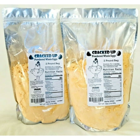Whole Powdered Egg, 2 Pack, 4 Pounds Total, Makes 140 Large Eggs, Farm Fresh Eggs, Best Prices, Emergency, Survival, Camping, Long Shelf Life
