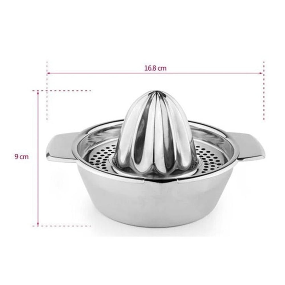 Yirtree Citrus Lemon Orange Grapefuit Juicer Manual Squeezer Stainless Steel 304 Robust Hand Juicer Reamer Rotation Press with Strainer, Dishwasher Safe, Easy to Clean, Heavy Duty
