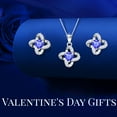 thumbnail image 5 of Eternal Rose with Necklace Earrings Set Birthday Gifts for Women Mom Preserved Real Flowers Mothers Day Valentines Day Gifts Anniversary Jewelry Sets for Women Grandma Wife Girlfriend Her (Royal Blue), 5 of 9