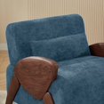 thumbnail image 3 of Modern Chaise Lounge Chair Indoor with Plush Cushioning, Comfortable Armrests for Living Room, Bedroom, Office, Blue, 3 of 5