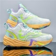 thumbnail image 2 of BINQER Men's Basketball Shoes Breathable Colorful Volleyball Sneakers with Mesh Upper Non Slip Rubber Indoor Shoe, 2 of 7