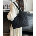 thumbnail image 2 of Kukuzhu Quilted Tote Bag for Women Padding Down Cotton Hobo Bag Large Fashion Shoulder Bag, 2 of 6