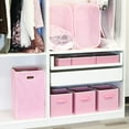 thumbnail image 5 of Simple Houseware Foldable Storage Bins Cube Organizer, 6 Pack, Pink, 5 of 6