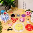 thumbnail image 2 of Miguan 6 Sets Mini Desk Goose Outfits 7 inches Mini Desk Goose Clothes with Cute Felt Hat Necklace Dresses and Sunglasses for Magnetic Porch Geese Key Holder Decor Gifts, 2 of 7