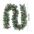 thumbnail image 3 of 9ft Pre-Lit Artificial Christmas Garland with 50 Battery Operated Lights & Timer, 8 Lighting Modes Garland for Indoor Outdoor Mantle Stair Decor, Snowy Berries & Cones, 3 of 3