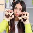 thumbnail image 2 of 1 Pair Fingerless Teddy Bear Cat Paw Gloves Winter Soft Warm Fluffy Mittens Girls Women, 2 of 2