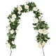 thumbnail image 4 of Nvzi 3 piezas de 6,56 pies de flores artificiales de rosa de seda para colgar en la boda, guirnaldas para decoración del hogar, exterior e interior, flores (blancas), 4 of 5
