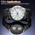 thumbnail image 4 of Cristal de vidrio de reloj Uxcell 23 mm de diámetro, 1.2 mm de grosor, reemplazo de lentes de cristal de zafiro claro para reparación de relojes, 4 of 6
