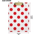 thumbnail image 3 of FMSHPON Polka Dot Red White Clipboard Hardboard Wood Nursing Clip Board and Pull for Standard A4 Letter 13x9 inches, 3 of 8