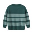 thumbnail image 3 of Glisme Knit Sweater For Boys Toddler Striped Sweaters Long Sleeve Thermal Knitted Pullover Sweaters Unisex Leisure Top Clothes Green , 3-4 Years, 3 of 3