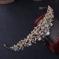 thumbnail image 3 of Maytalsory Rhinestone Bridal Crown Retro Style For Classic Elegance Retro Style Crystals Princesses Crown Gold, 3 of 6