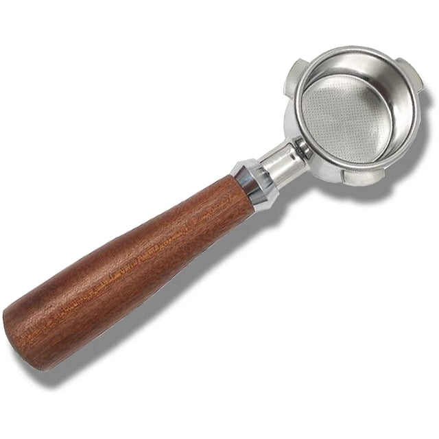 54mm Bottomless Portafilter for Barista Express BES870XL BES870BSXL BES878BSS BES880BSS BES840XL and More C,1 x Bottomless Portafilter,Dark Wood Color