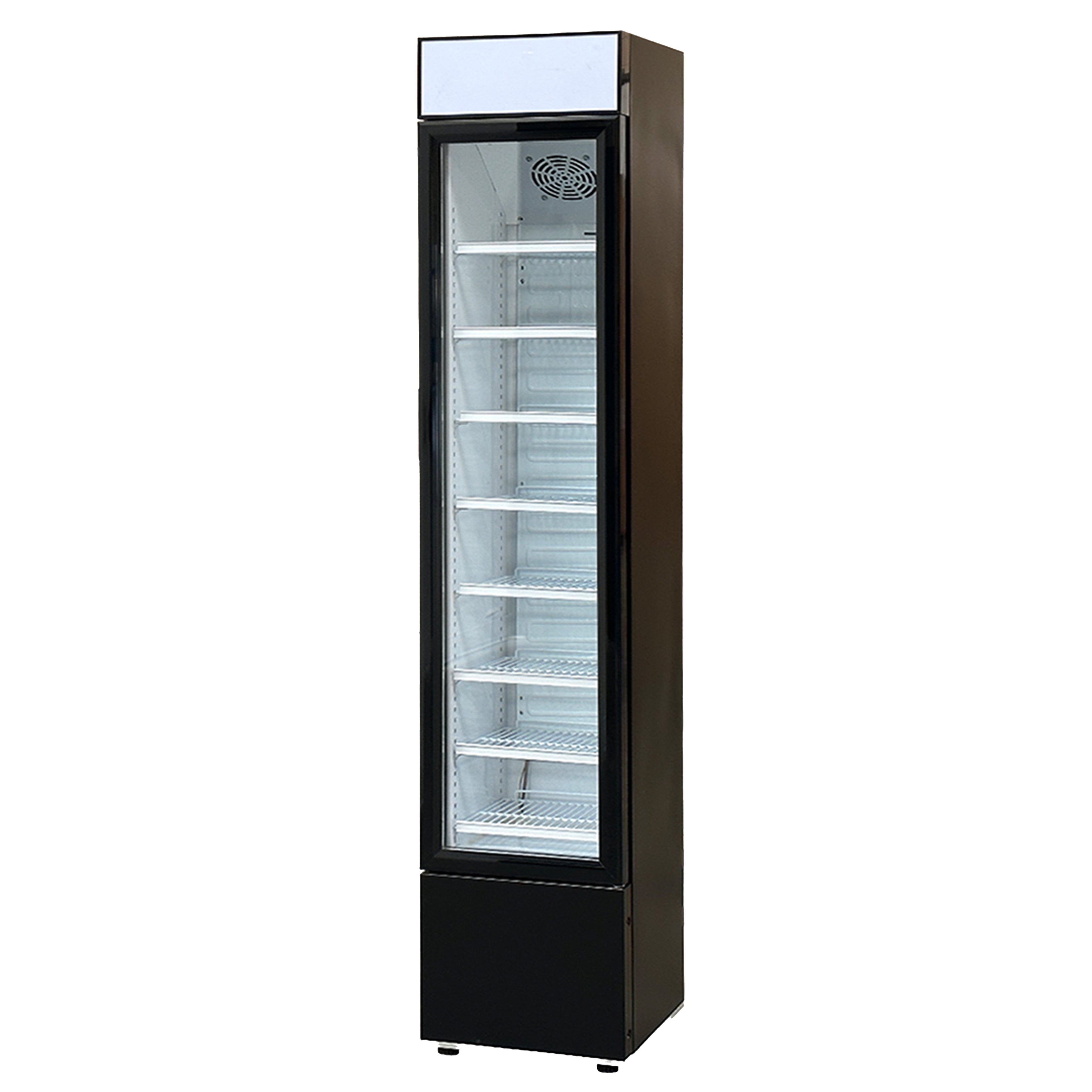 15 in. Width Commercial Narrow Glass Door Upright Reach-in Refrigerator 3.7 Cu.Ft. Cooler Display