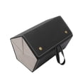 thumbnail image 2 of Organizador de gafas de , caja de almacenamiento de gafas de cuero sintético, multifunción, portátil, para colgar, para mujeres y hombres. 5 cuadrículas negras, 2 of 8