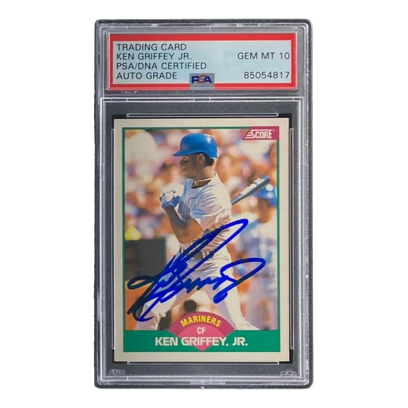 Ken Griffey Jr Signed Mariners 1989 Score #100T Rookie Card PSA/DNA Gem MT 10