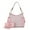 Pink, variant on MKF Collection Penelope Vegan Leather Women's Shoulder Bag, Sleek Hobo Purse Handbag & Wristlet Wallet 2 pcs by Mia K - Olive