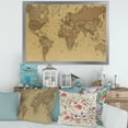 thumbnail image 3 of Designart 'Ancient World Map III' Vintage Framed Art Print, 3 of 4