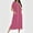 Pink, variant on Sakmal Womens Nightgowns Plus Size Zip Up Pajama Dress Short Sleeve Crew Neck Green with Pockets Nightgowns for Women S