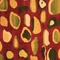 thumbnail image 1 of Ahgly Company Indoor Square Abstract Orange Modern Area Rugs, 8' Square, 1 of 4