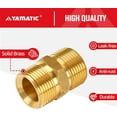 thumbnail image 4 of YAMATIC Pressure Washer Hose Connector, Solid Brass M22-14mm Male Coupler Adapter, 5000 PSI Extension Fitting, 1 Pack, 4 of 6