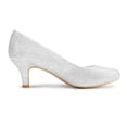 thumbnail image 3 of Zapatos DREAM PAIRS Mujer Tacones Bajos Plateados Talla US 11, 3 of 6
