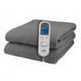 thumbnail image 2 of Pure Warmth Solid Flannel Electric Heated Warming 50x60 Throw Blanket Grey, 2 of 5