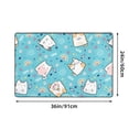 thumbnail image 3 of DouZhe Kawaii Cute Cats Cartoon Animals Rugs Doormat, Non-Slip Machine Washable Carpets Floor Door Mat , 36" x 24", 3 of 7