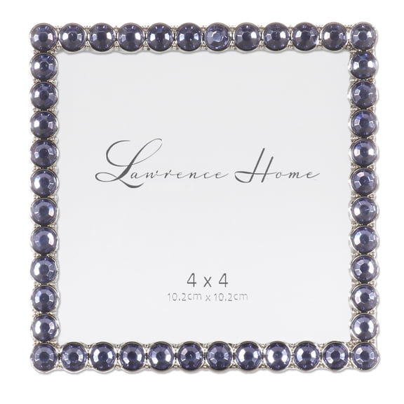 4x4 Silver Metal Sparkle Frame - Midnight Blue