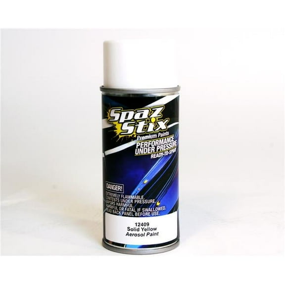 Spaz Stix 12409 Solid Yellow Aerosol Paint 3.5oz Can
