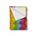 thumbnail image 2 of Floral Soft Flannel Fleece Throw Blanket, Vibrant Flowers in Rainbow Colors Striped Repeating Pattern Energetic Composition, Cozy Plush for Indoor and Outdoor Use, 70" x 90", Multicolor, by Ambesonne, 2 of 6