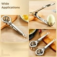 thumbnail image 3 of 304 Stainless Steel Egg Slicer - Cuts 6 Perfect Wedges, for Hard-Boiled, Duck, Goose & Century Eggs, Easy Clean Kitchen Tool, 3 of 6