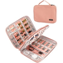 Wearlizer Watch Band Case Watch Band Storage Case Hold 35 Watch Straps Portable Organizer Bag Compatible with Apple Watch Band, Watch Band Pin, Headset and Other Accessories-Gray/Pink/Leopard