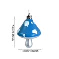 thumbnail image 3 of 1 Pc Mushroom Ornaments Christmas Tree Hanging Decorations Plastic Mushroom Hanging Ornaments Festive Decor for Christmas Tree and Holiday Party, 2.95x1.89 Inch, Blue, 3 of 5