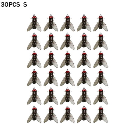 Bionic Fly Bait 30pcs Ultralight Insect Lures For Trout Panfish Bass High Simulation Soft Wing Realistic Floating Design Small Medium Large Sizes For Stream Creek Fishing Tackle
