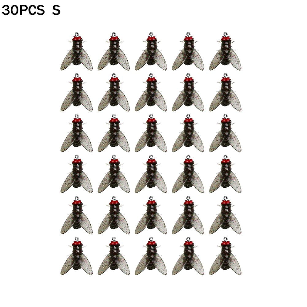 Bionic Fly Bait 30pcs Ultralight Insect Lures For Trout Panfish Bass High Simulation Soft Wing Realistic Floating Design Small Medium Large Sizes For Stream Creek Fishing Tackle