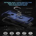 thumbnail image 5 of Rubberized Hybrid Protective Case W Shock Absorption Built-in Rotatable Ring Stand For Moto G Play 2023 - Navy, 5 of 8