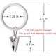 thumbnail image 2 of Anillos para cortinas Dockapa Home Collection con clips, 3,2 cm de diámetro, metal blanco, paquete de 40, 2 of 5