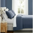 thumbnail image 6 of Brooklyn Loom Essential 100% Cotton Washed Softness 3-Piece King Quilt Set in Blue, Solid Color, OEKO-TEX Certified, 6 of 10