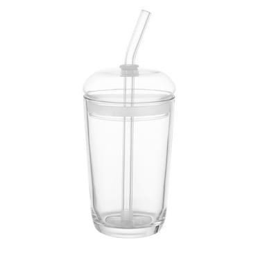 Better Homes & Gardens 16 oz Dome Lid Glass Tumbler, Clear