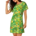thumbnail image 2 of Naloa St. Patrick's day Print Women Nightgowns,Womens Loungewear,Short Sleeve Sleepwear,Comfy Ladies Nightdress, 2 of 6