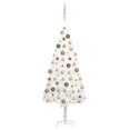 thumbnail image 1 of vidaXL Artificial Pre-lit Christmas Tree with Ball Set White 180 cm, 1 of 5