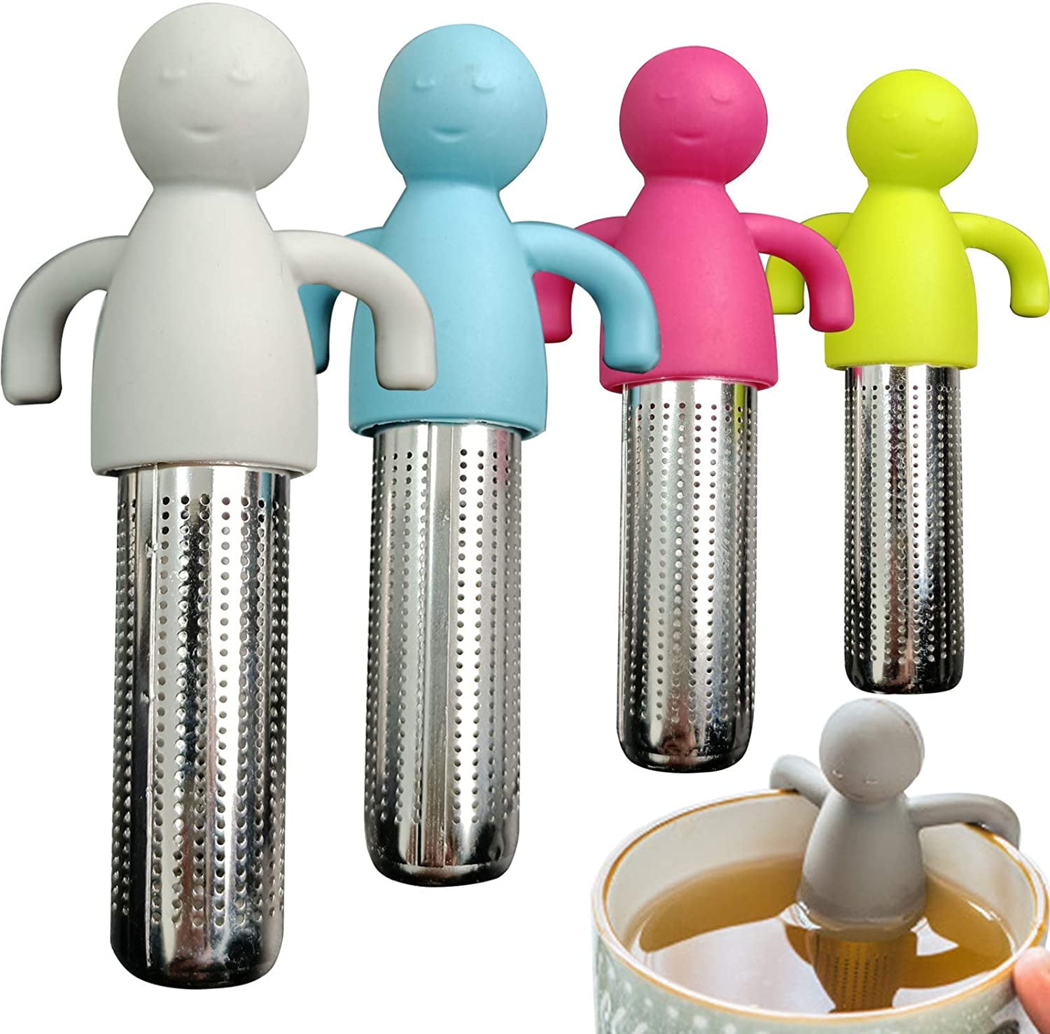 The Tea infuser stainless steel filter of Tea Cute can distinguish