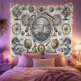 thumbnail image 2 of Sailing Ship in Choppy Seas with Celestial Tools, Adventurous Vintage for Ocean Lovers, Maritime Wall Art, Housewarming Gift, Tapestry Wall Hanging for Study Room and Den, 2 of 7