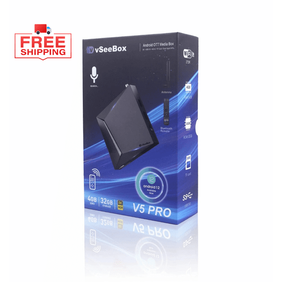 2025 New Box vSeeBox V5 Pro 4GB 32GB 6K