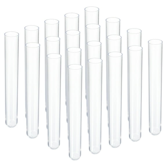 Uxcell 30ml Plastic Test Tubes, 20Pcs 150x20mm Tubes Lab Use, Clear