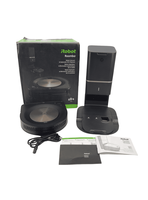 iRobot Roomba s9+ S9550 Robot Vacuum W/ Automatic Dirt Disposal Black #MP7925 used