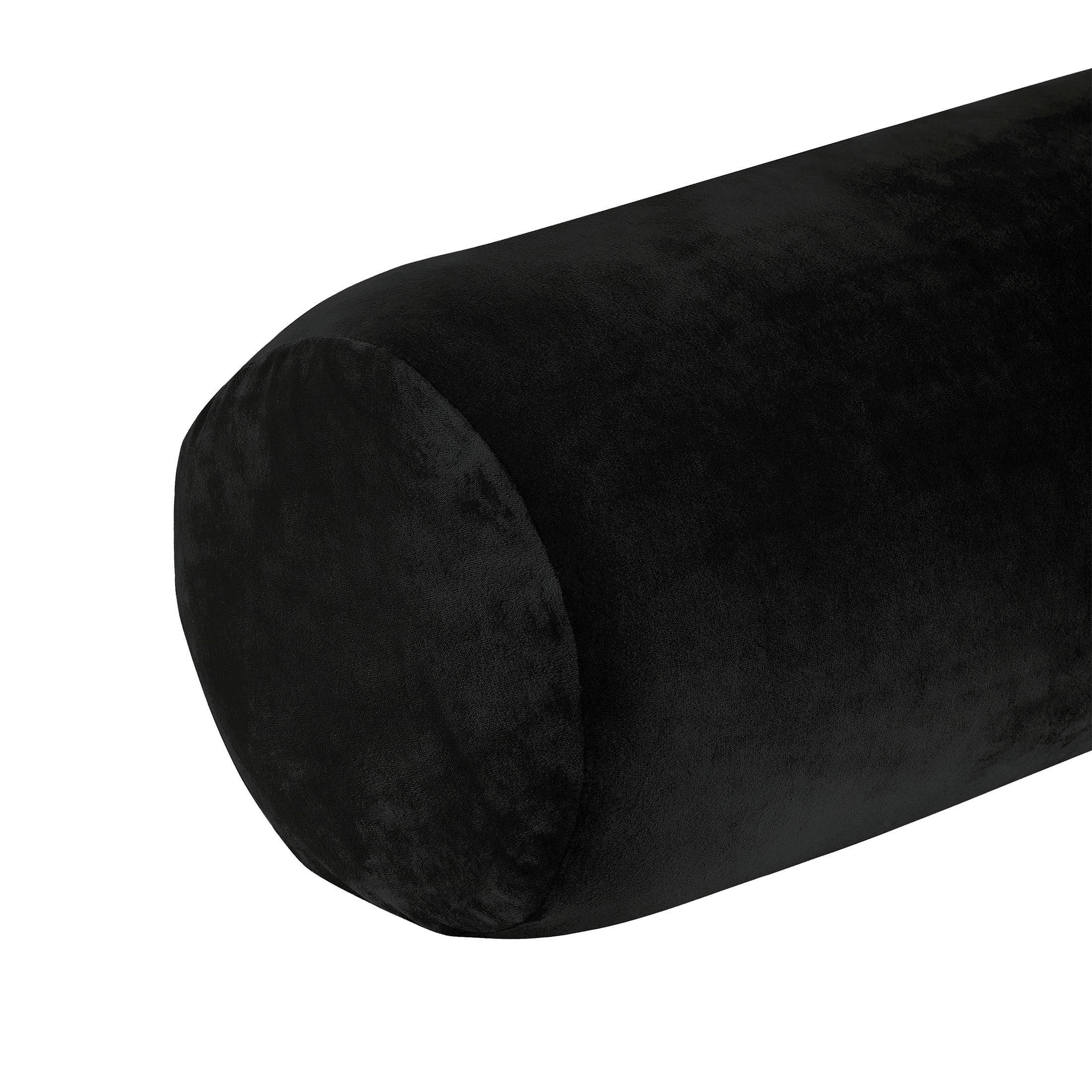 Mainstays 20" x 9" Black Squishy Extra Soft Bolster Decorative Pillow, 1-Pack, for All Ages